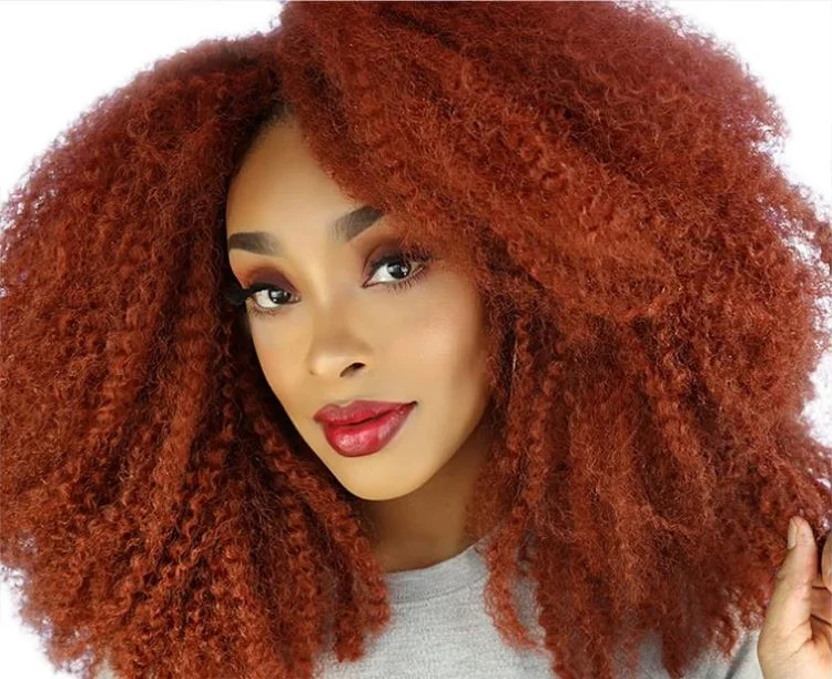 

LW-65QT Afro Kinkys Bulk for Twists 18Inch Marley Braiding Hair Afro Kinky Twist Crochet Braids Hair Extensions for Black Women, Color list attached