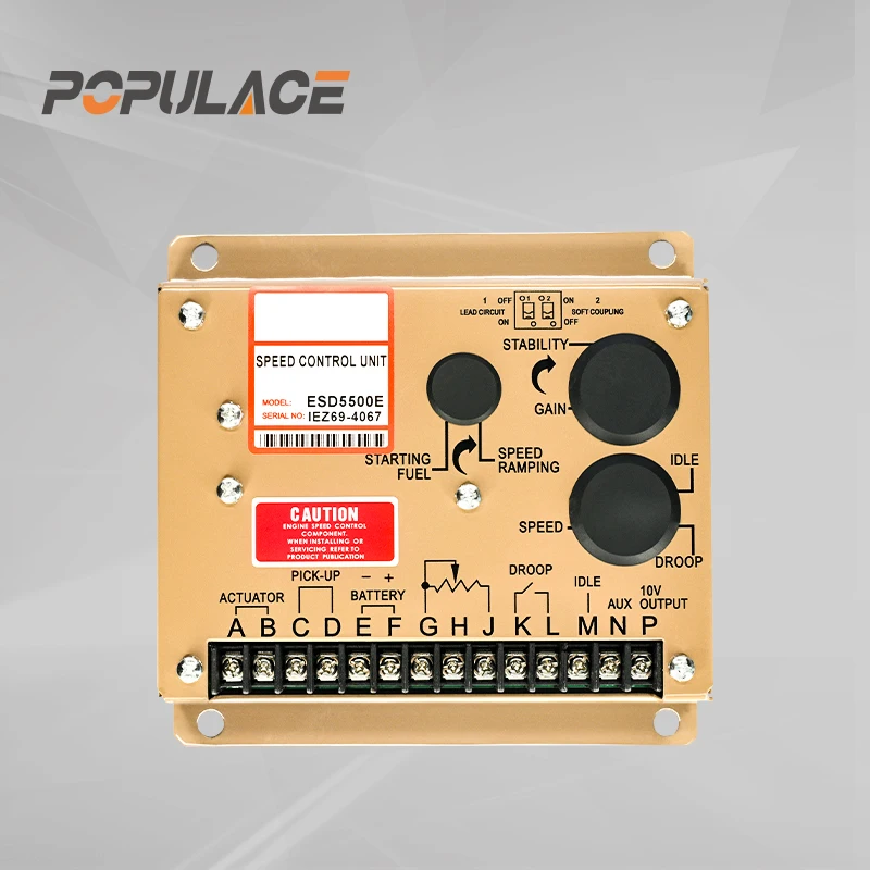 

POPULACE Generator Parts Diesel Genset 5500E Speed Controller Module Electronic Speed Governor Speed Control Unit ESD5500E