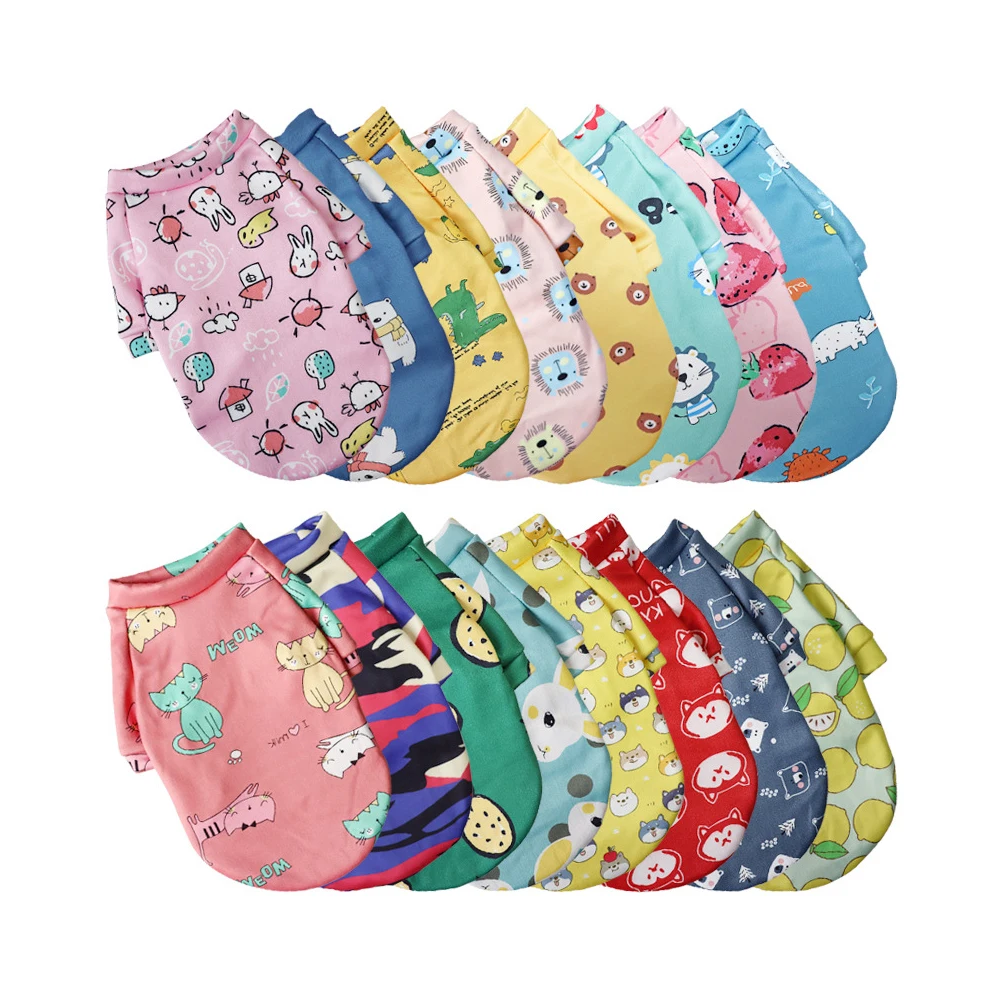 

Outdoor Pet Walking Cute Cartoon Printed Chinese Luxury Brand Soft Dog Clothes Ropa De Perro, Picture