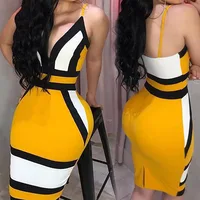 

CAW30083 hot sexy women 2019 night club dresses contrast