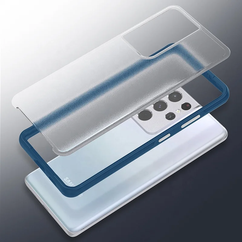 

New arrival high clear anti-scratch phone back cover cases For Samsung galaxy S21 Ultra color bumper tpu pc phone case, Multi-color, can be customized