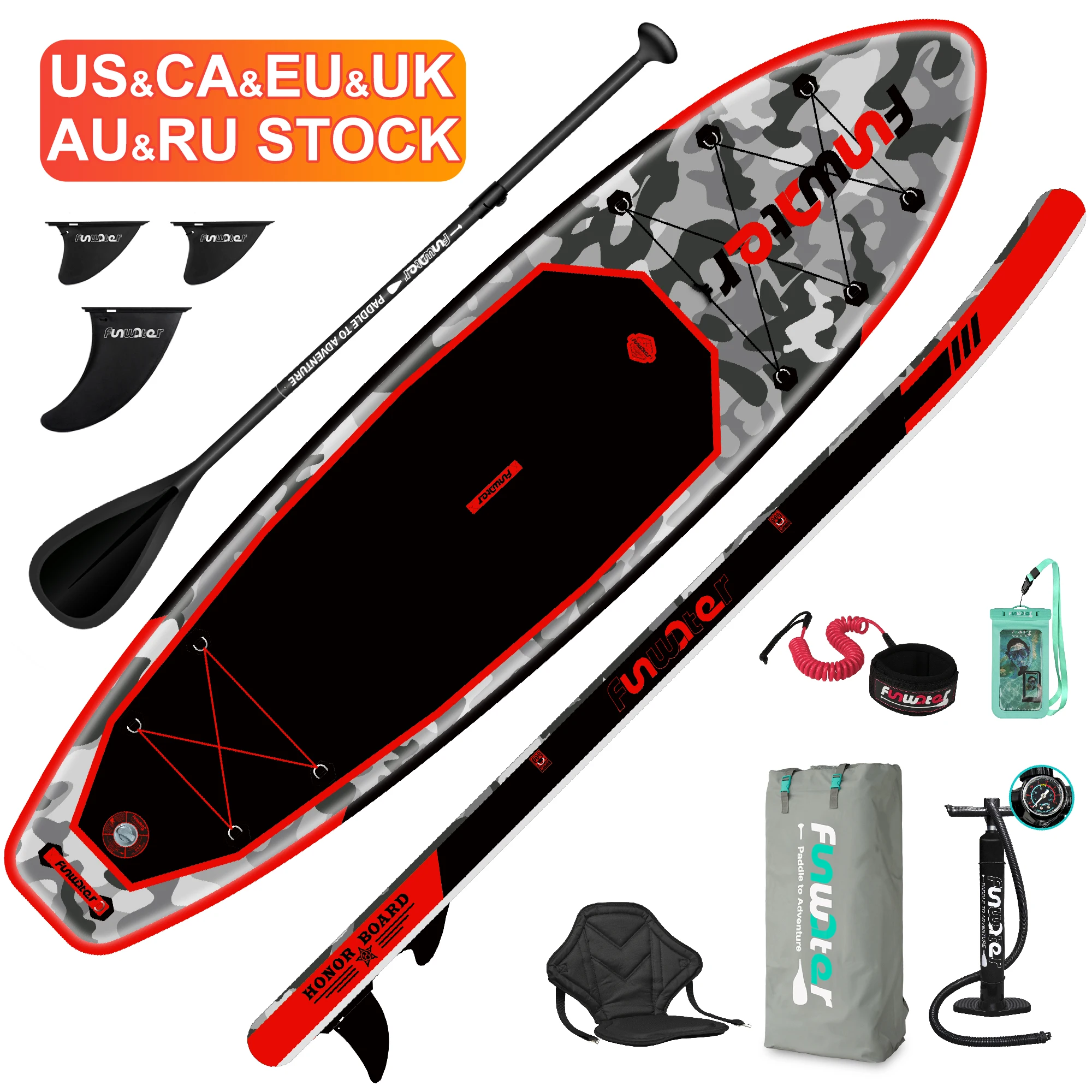 

FUNWATER Dropshipping OEM isup inflatable paddle board inflatable surfboard surf board supboard watersports moe grip alaia sub