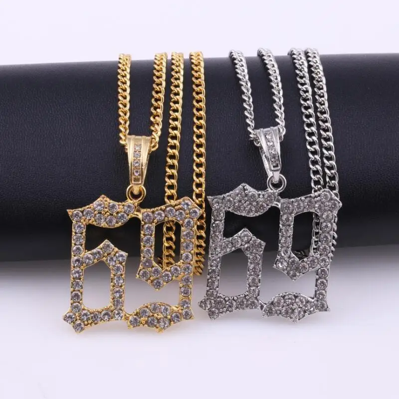 

Miss Jewelry HipHop 18k Gold Plated Stainless Steel Personality number 69 Tennis Chain diamond necklace, 14k 18k gold / white gold /silver