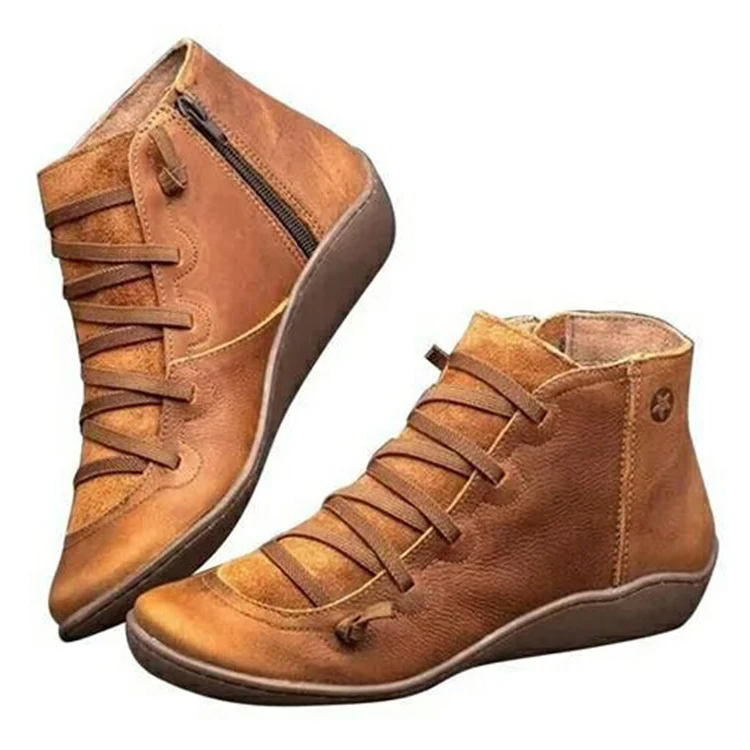 

wholesale winter new styles women's leather boots for ladies flat Martin boots warmth casual leather shoes