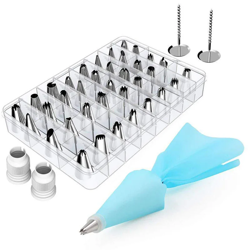 

Baking Tools 41 Pieces High Quality Stainless Steel Cake Decoration Mouth Set, Blue
