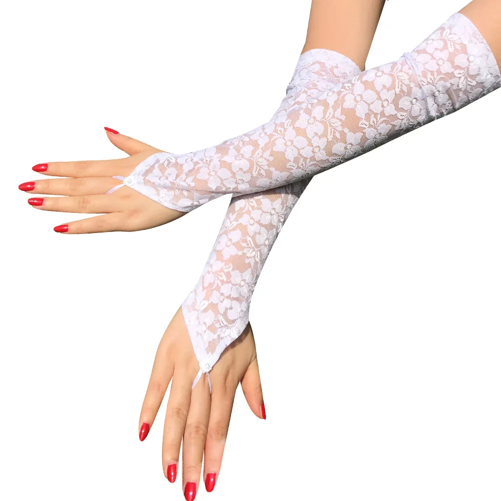 

European And American Fashion Sexy Gloves Bridal Wedding Dress Accessories Lace Gloves Long