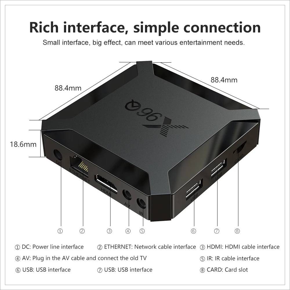 X96q Android 10.0 Tv Box Allwinner H313 Quad Core Smart Tv Box 2gb 16gb