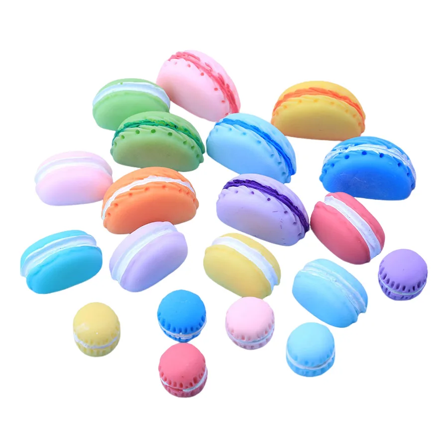 

lovely cute french style 3d artificial macaroon donut resin cabochons for keychain keyring