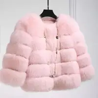 

Women Winter Fur Clothing Whole Skin Fox Fur Jacket Saga Fox Fur Coat