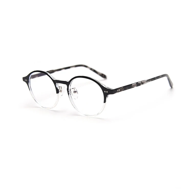 

High Quality retro big round TR90 frame with acetate foot Super light frames sunglasses women