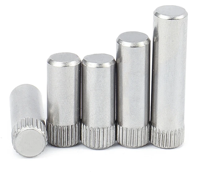 定制不锈钢圆形直滚花滚花定位销