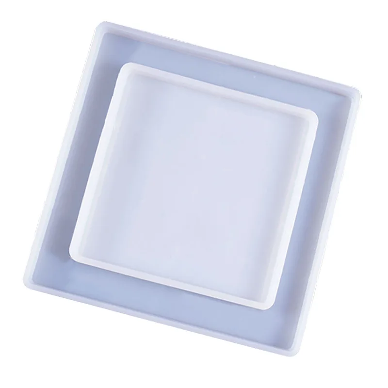 

Hot Selling Square Table Decorative Serving Tray DIY Mould Large Silicone Mold For Epoxy Resin Craft Making Home Decoration Item, Customized colors