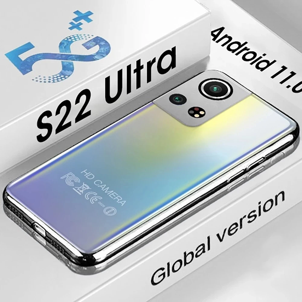 

Wholesale Brand Phone S22 U 6.7 inch Full Screen 16+512GB Android Mobile Phones With Face ID Original Unlocked Cell Phone, Blue black white