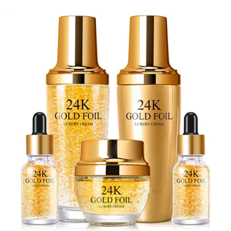 

Private Label OEM SkinCare Gift Set beauty Korea 24k gold skin care set brightening anti-aging skin care set