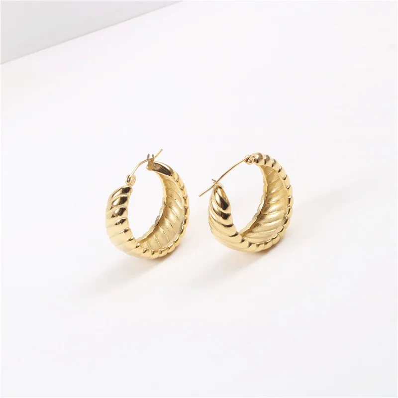 

2021 Joolim Gorgeous 18K PVD Gold Plated Hoop Earring Stainless Steel Earring Tarnish Free