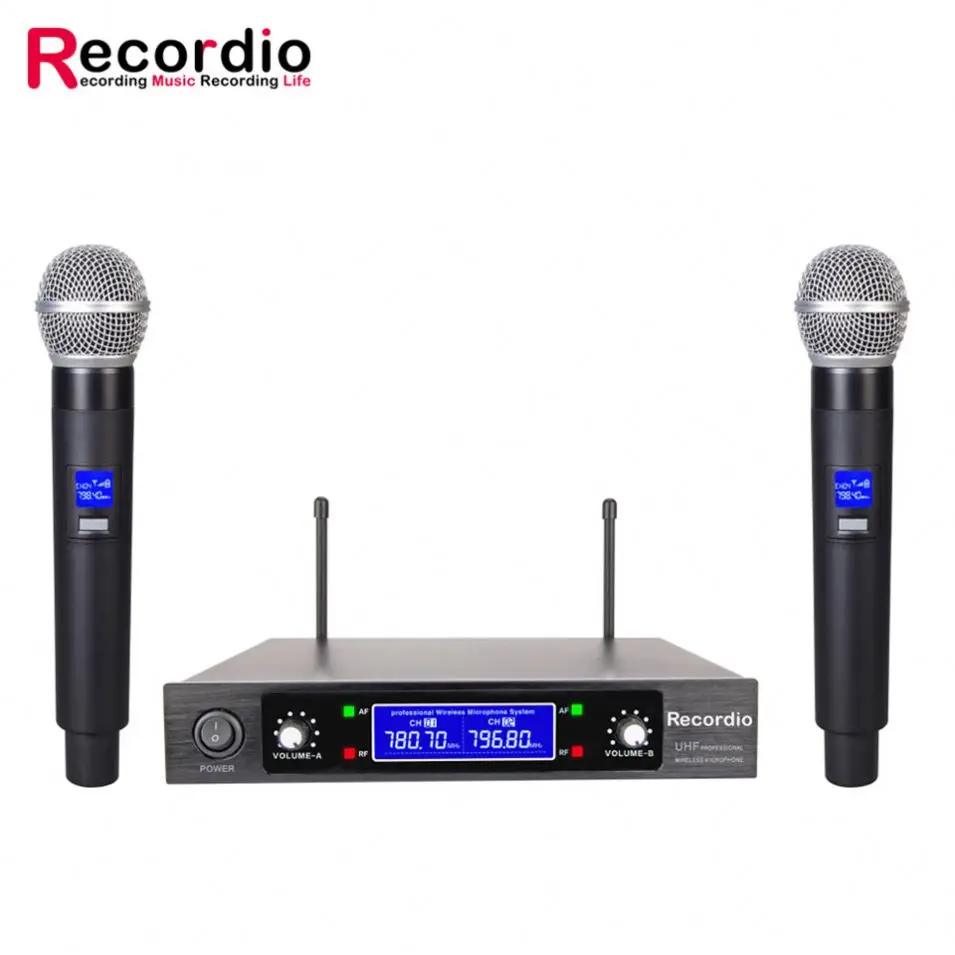 

GAW-V744 Hot Selling Vhf Handheld Karaoke Wireless Microphone With Low Price, Silver&black