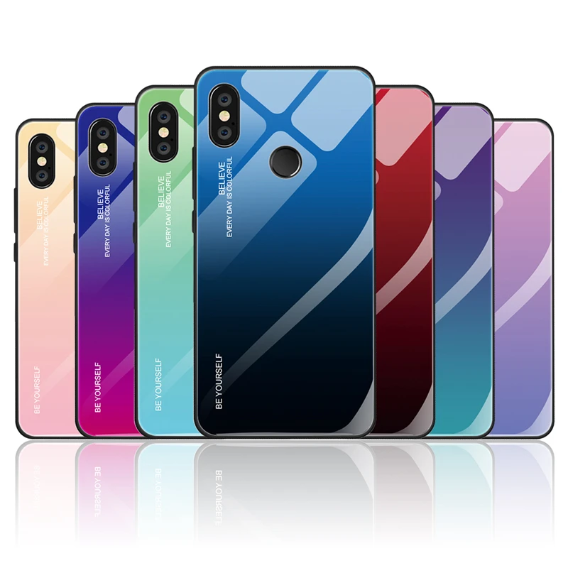 

Gradient Tempered Glass Case For Xiaomi Mi 9 SE 8 Lite Mi8 Lite Mi9 Shockproof Phone Cover For Xiaomi Mi9SE Mi 9 Mi9 t 9t Cases