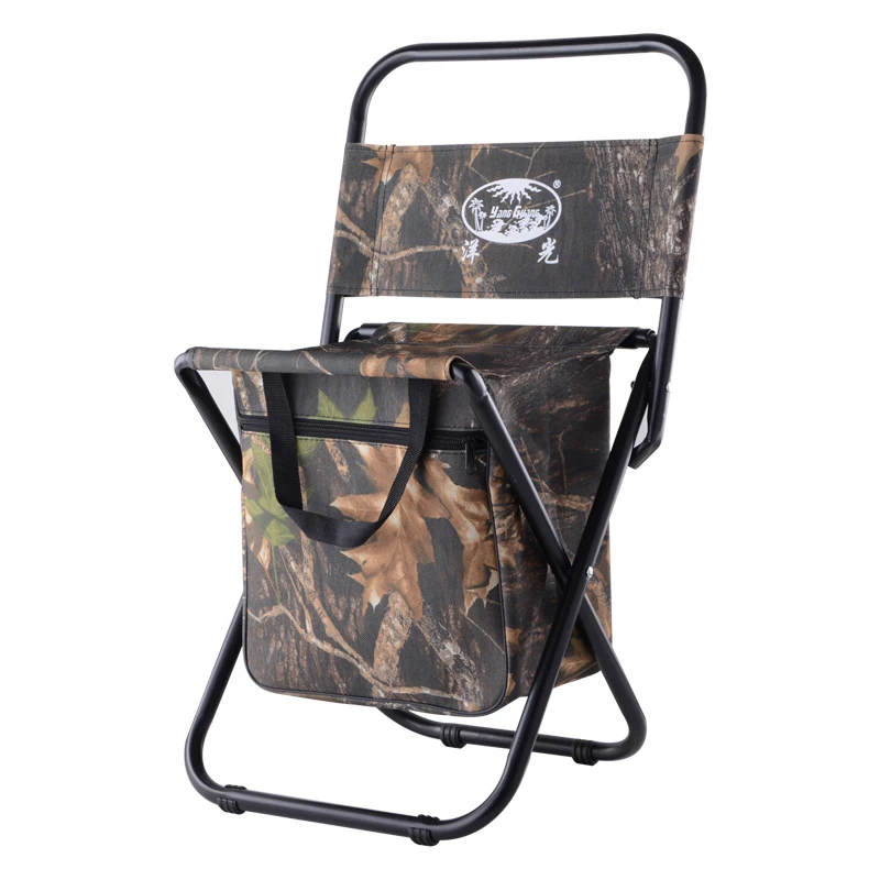 

Fishing Camping Hiking PORTAL Lightweight Backrest Stool Compact Folding Chair Seat with Cooler Bag, Same as picture or customized