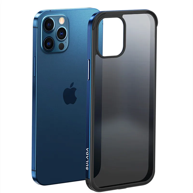 

New style Metal TPU Anti knock fingerprint case for iphone 12 pro max