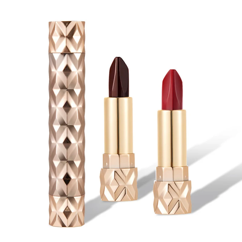 

Wholesale Gold Lipstick Tube Makeup 6 Color Nourishing Waterproof Double Sided Changeable Lipstick No Label