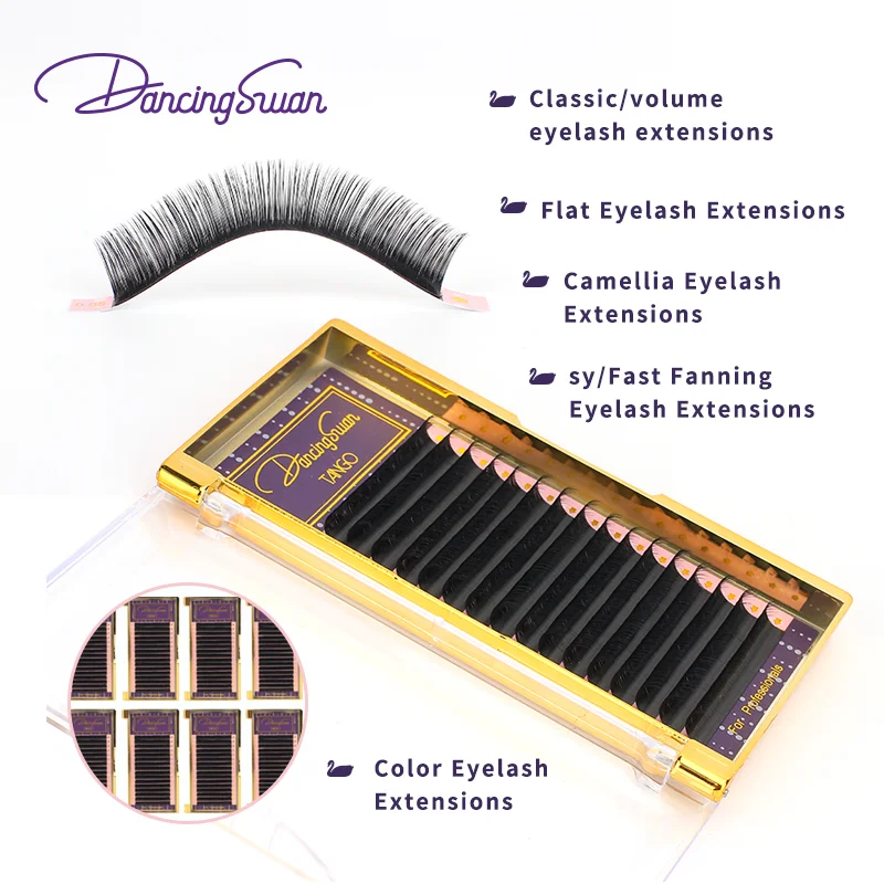Babillashes Supplies Private Label Gold Tray Eyelash Extension Matte Mix