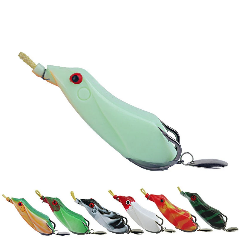 

Jetshark wholesale 7cm/13.5g 5 Colors soft bait Frog Bionic Bait Soft Fishing lures