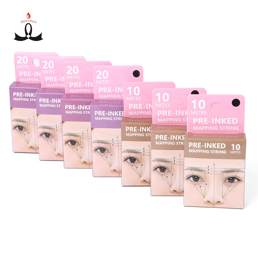 

wenshen Private Label Pre Inked Mapping String Eyebrow Shaping Mapping String Microblading Supply Brow Mapping String