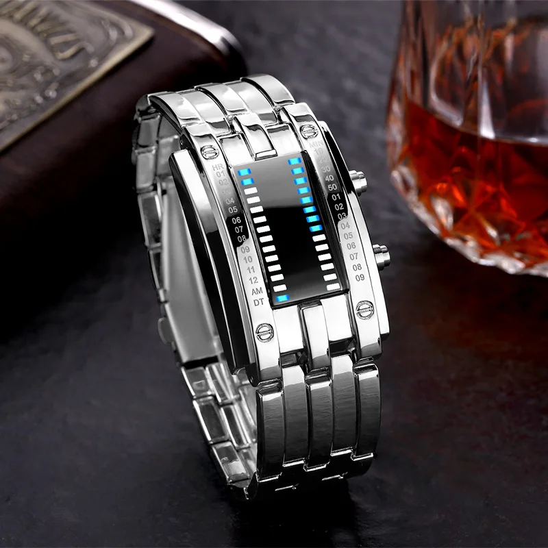 2 size Couple watch men digital led Trend LED student digital watch Fashion watches for Student led watches men wristwatch