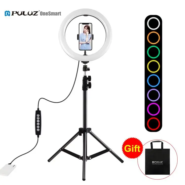 

PULUZ 10 inch 26cm LED Ring Light + 1.1m Tripod Mount OEM Makeup Fill Light for Live Broadcast