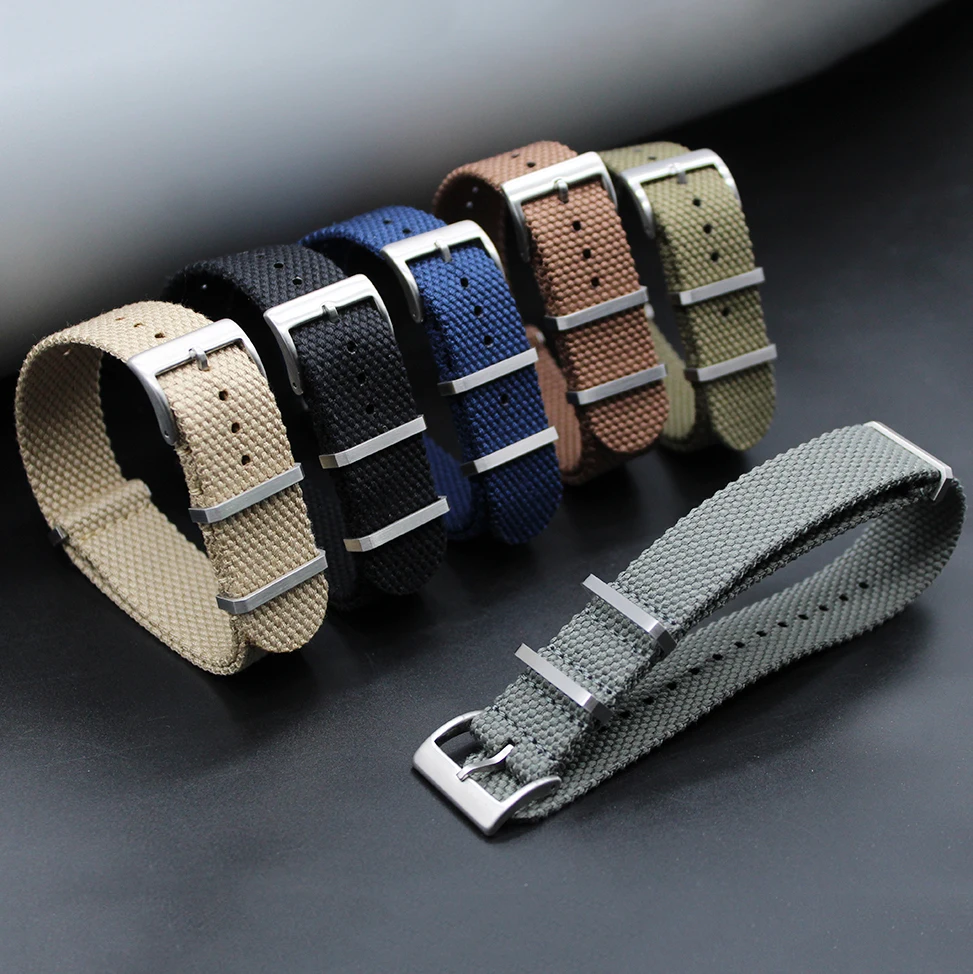 

Newest 20mm 22mm Woven Premium Loop Sport Nylon Watch Band Strap For Omeg MoonWatch Fabric Watchband Belt Bracelet