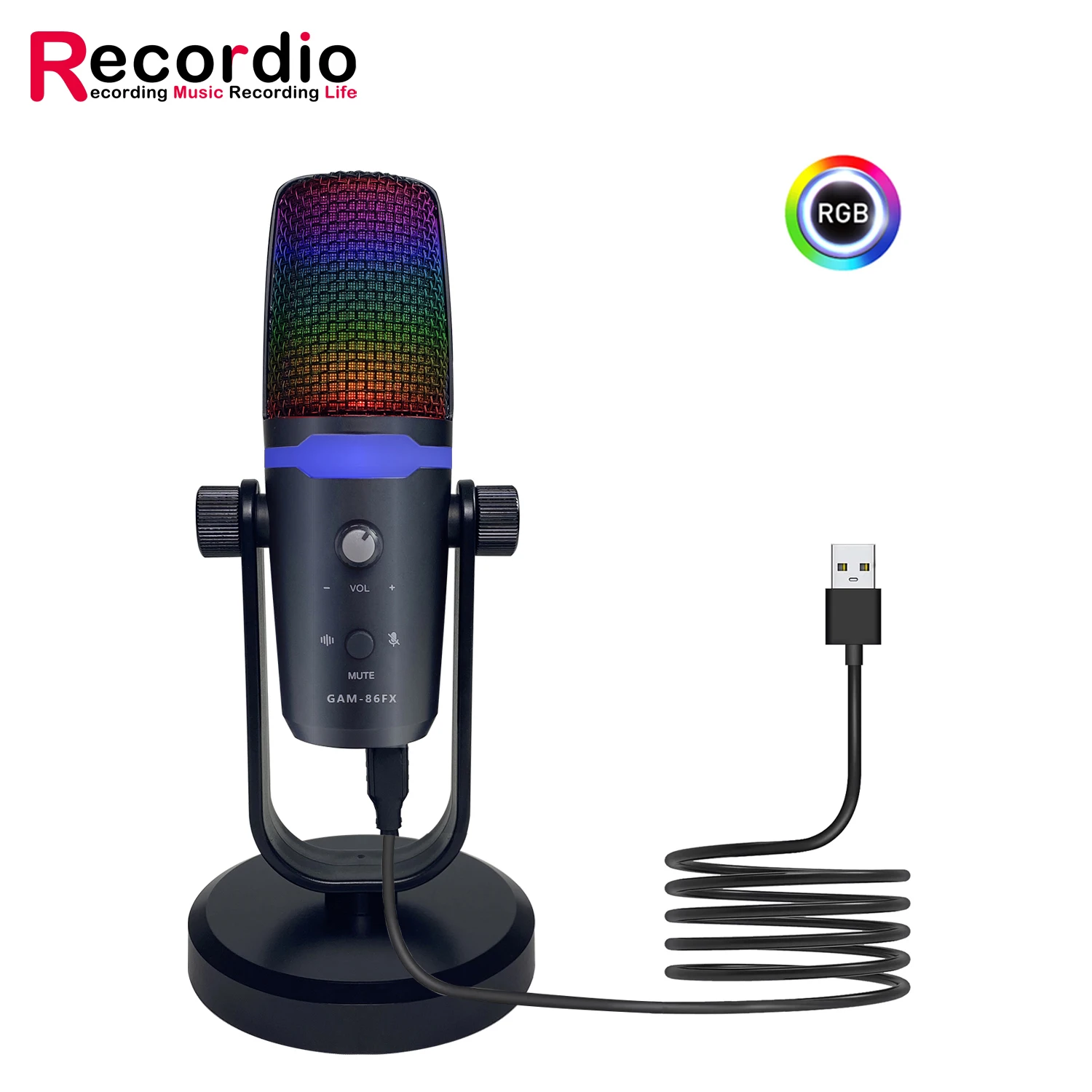 

GAM-86FX New Podcast Equipment USB Condenser Gaming Microphone Live Streaming Equipment Home Studio Microphones