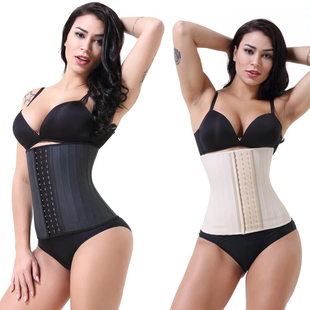 

Private Label Breathable Waist Support Corset Latex 25 Steel Bone Colombian Tummy Wrap Women Latex Waist Trainers