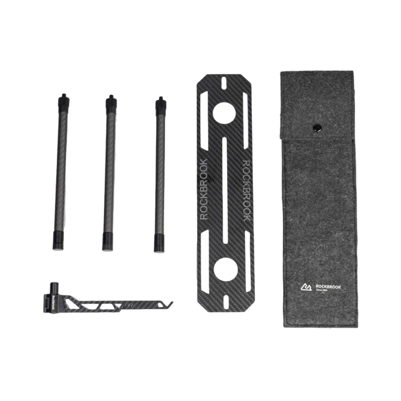 N25 Rockbrook Sports Accessories Set Carbon Fiber Lamp Holder and Storage Rack Black Color