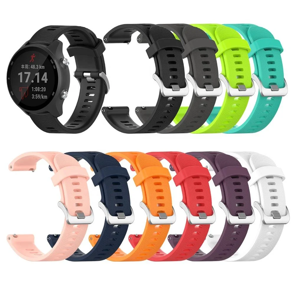 

Adjustable Silicone Watch Wrist Strap For Garmin Forerunner 245M 245, 10