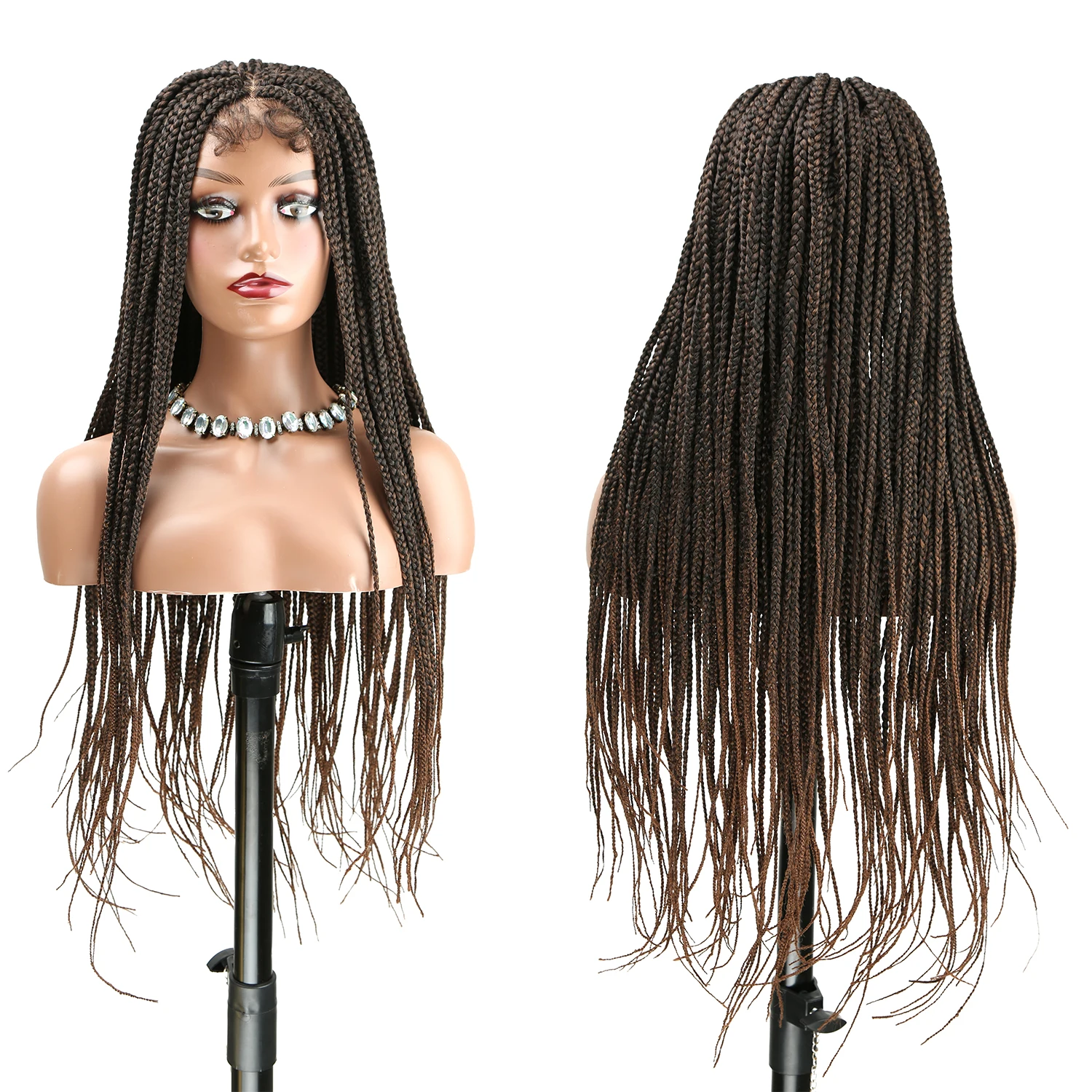 

Customized Color Hair Extensions Braided Wigs Frontal Lace Front Wigs For Black Women Synthetic Hair Wigs