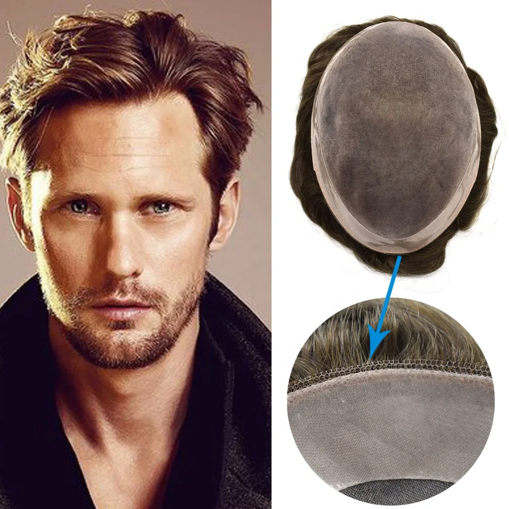 

Pu Top MONO Around Base Ready To Ship Thin Skin Men Wig In Stock Human Hair Toupee