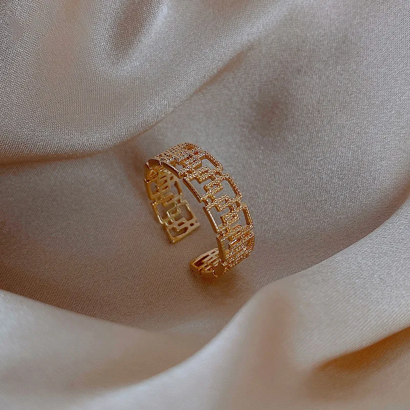 

trendy open open metal hollow fashion rings 2020