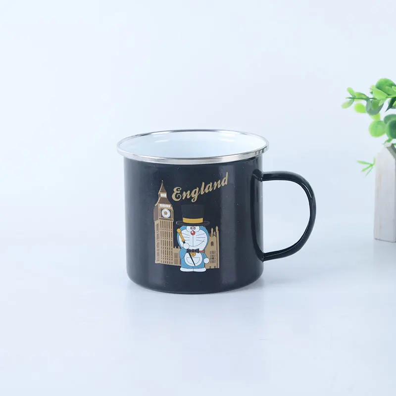 

Christmas Gift Customized Camping Enamel Mug Travel Coffee Mug Sublimation Metal Enamel Mug 250/350/480ml, As picture