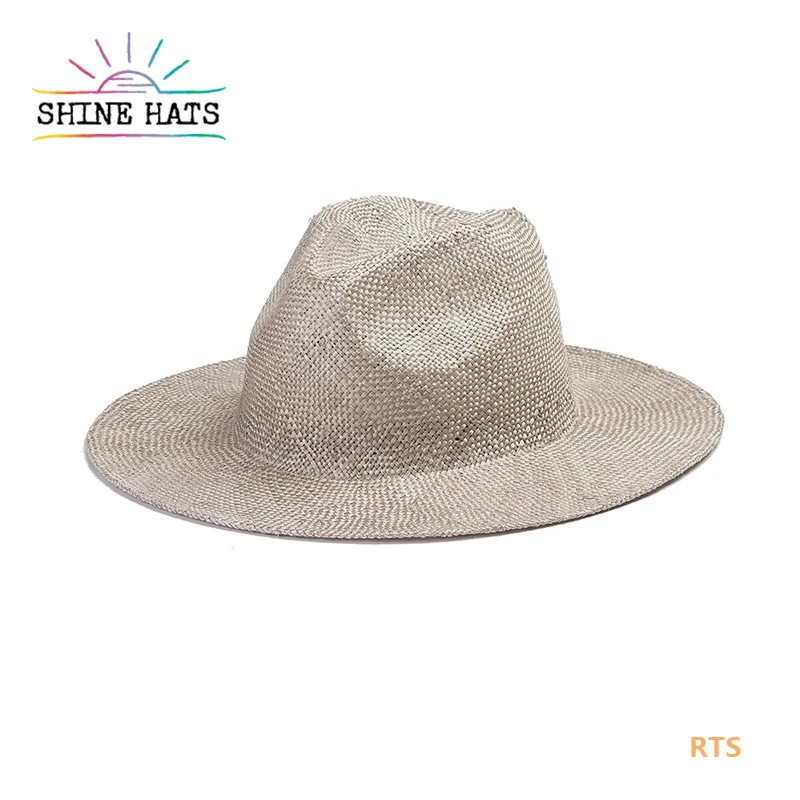 

Shinehats OEM Sisal 59cm Head 8cm Brim Straw Hat Sombreros Mexicanos Men Fine Chapeau De Paill Maroc