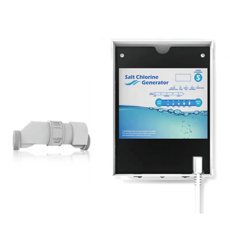 

New high-quality, low-cost salt chlorinator electronic salt chlorination system for disinfection of swimming pool accessories, Blue