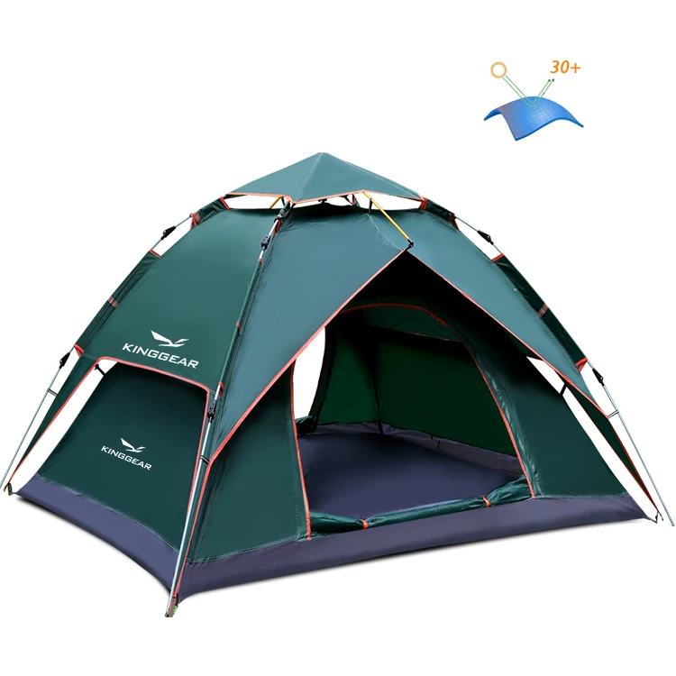 

RTS 2021 New 3-4 Person tent Easy Quick Setup Dome Pop up Family Tent for camping