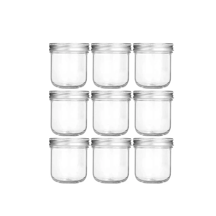 

Wholesale 10oz 300ml glass bottle high quality glass mason jar caviar jam jar cake yogurt cup drink milk tea cup, Clear