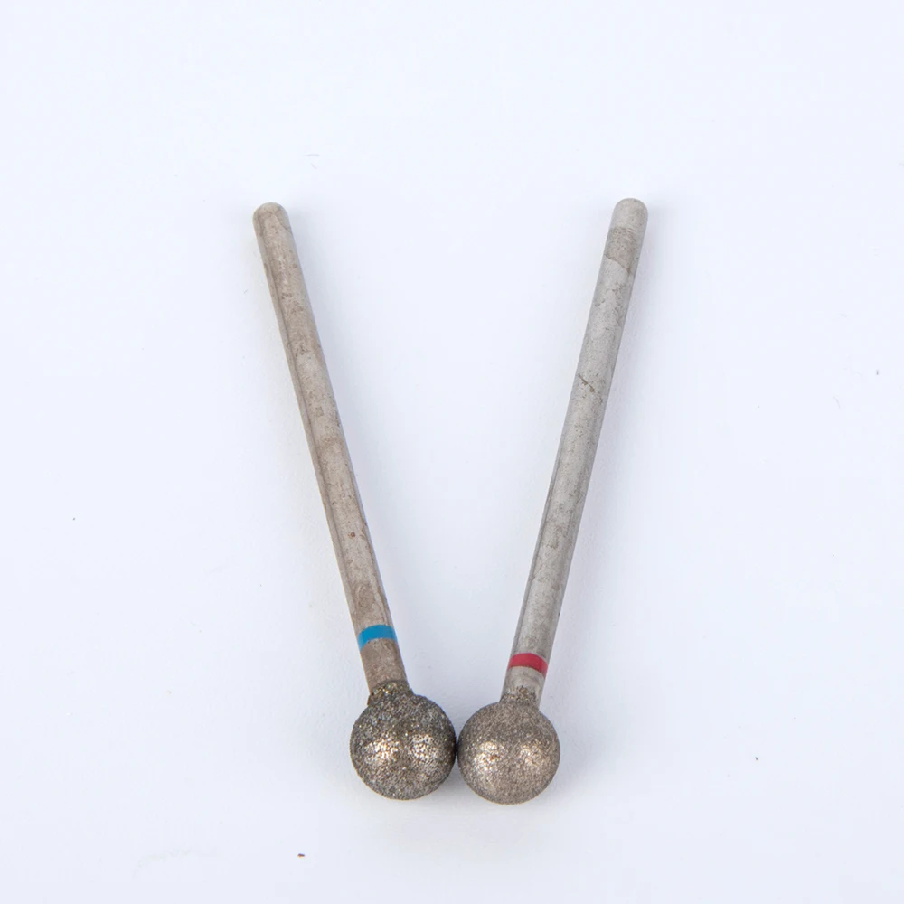 

factory supply round diamond bur cuticle nail drill bit, Silver