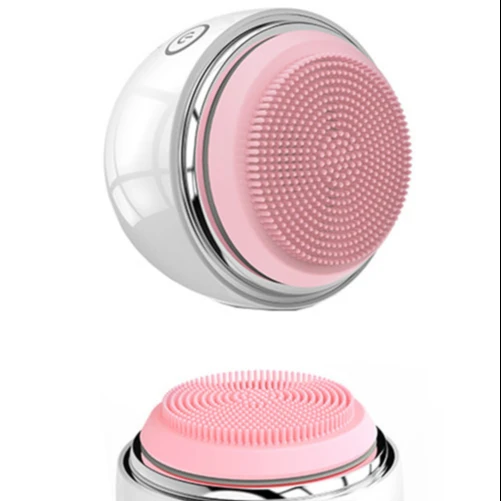 

New Products 2021 Beauty Products for Women/men Ultrasonic Cleansing Facial Brush IPX7 Waterproof Deep Face Cleaner Brush, White+pink