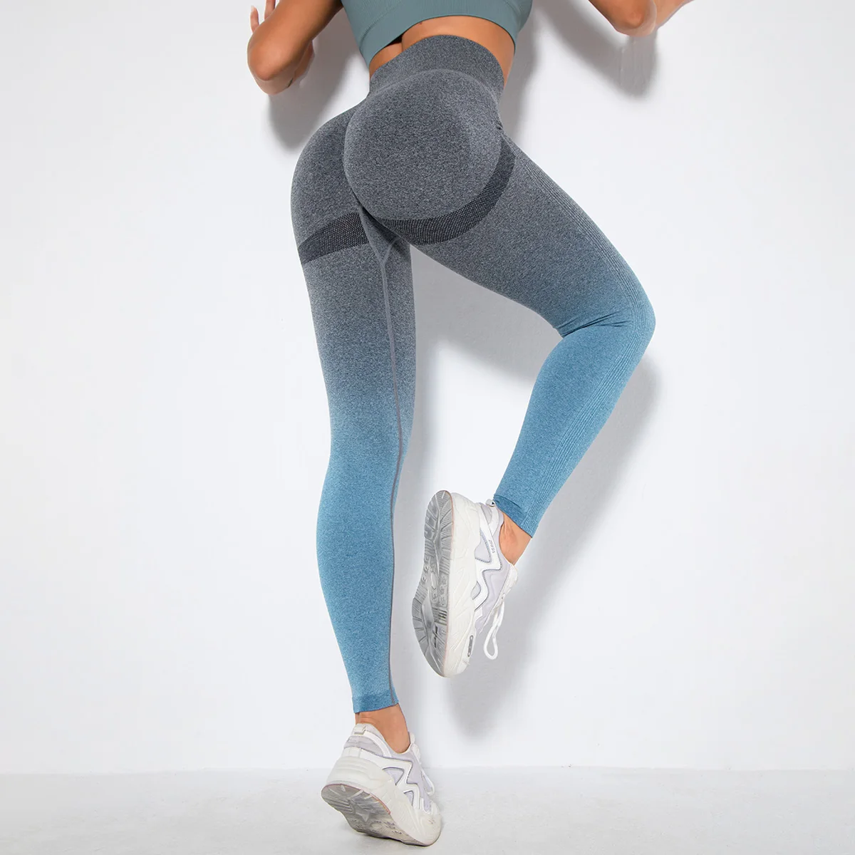 

Gradient Yoga Butt Lift Tight Workout Seamless Fitness Gym Leggings For Women