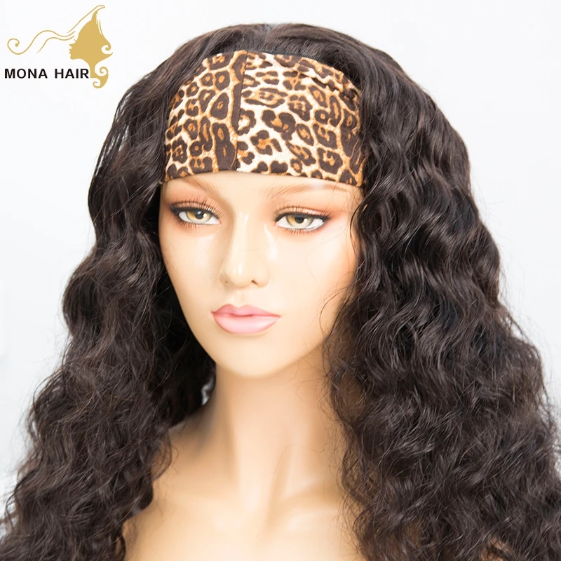 

Virgin cuticle aligned headband wigs,human hair headband wig loosewave,virgin hair headband wigs for black women, Natural color