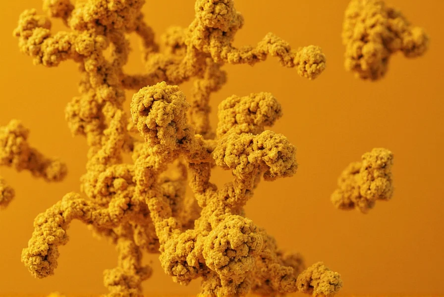 Molecular structure of curcumin showing how it interacts with inflammatory pathways in the human body