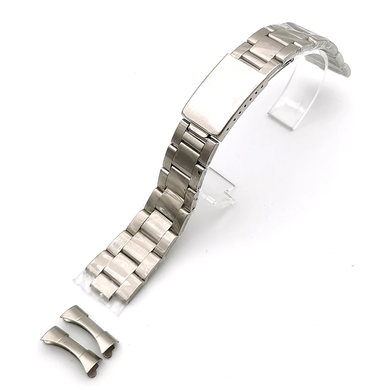 

13 17 20mm curve end oyster diver metal solid stainless steel watch band watch bracelet