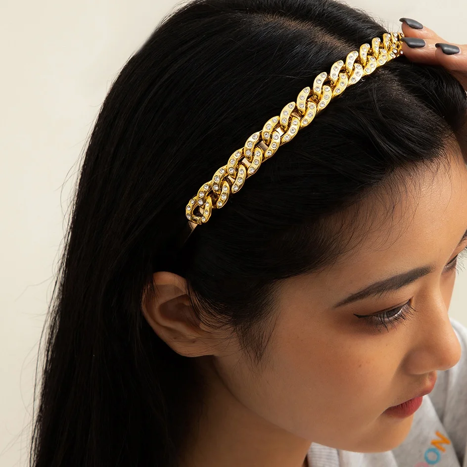 

Fashion Luxury Fashion Crystal Headband for Women Girls Hair Hoop Vintage Sexy Hairband New Hair Accessories Jewelry, Picture shows