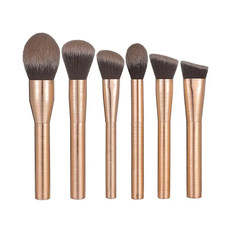 

20 Cruelty-Free Vegan Makeup Brush Set pinceau Make-up PVD Gold Handle Makeup Tools, Customized color accepted